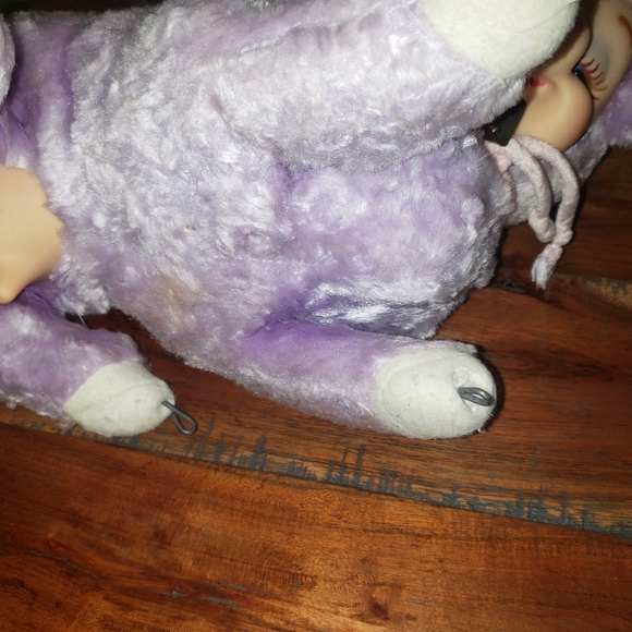 Vintage Rushton Cow Rubber Face Purple Elsie Bell Plush 1950s Stuffed Animal T - Picture 5 of 14